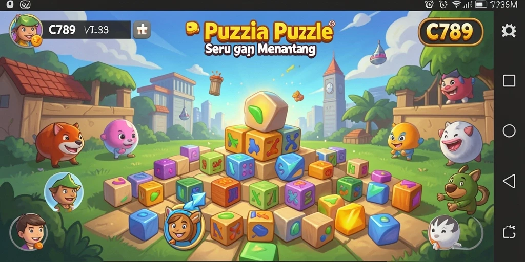Tampilan gameplay C789 menunjukkan berbagai tantangan puzzle yang menarik.