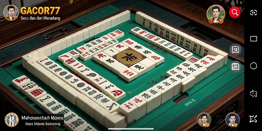 Screenshot gameplay GACOR77 menampilkan strategi Mahjong yang seru.