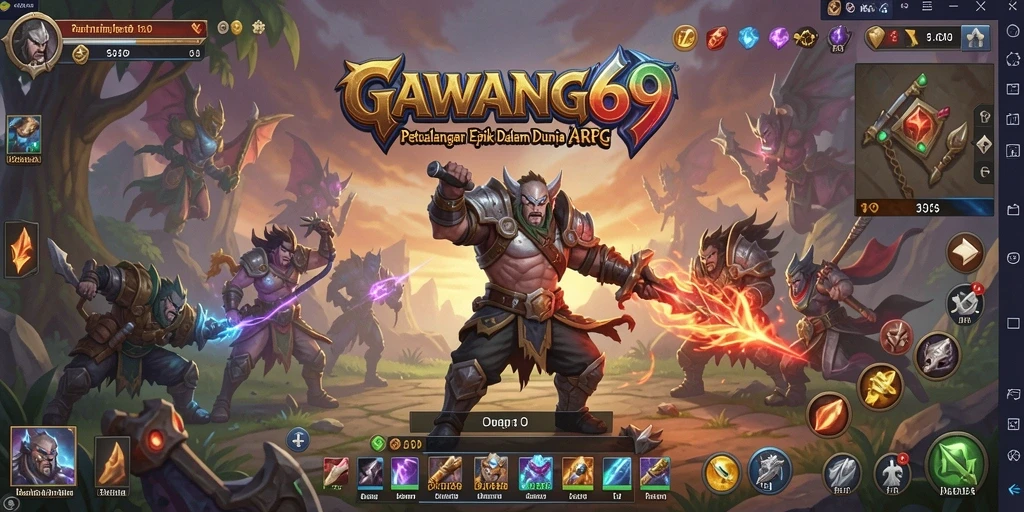 Tampilan gameplay GAWANG69 yang mendebarkan dan penuh aksi.