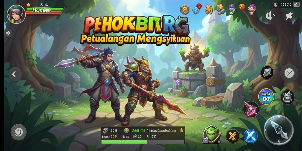 Screenshot dari gameplay HOKIBET yang menunjukkan aksi RPG yang seru.