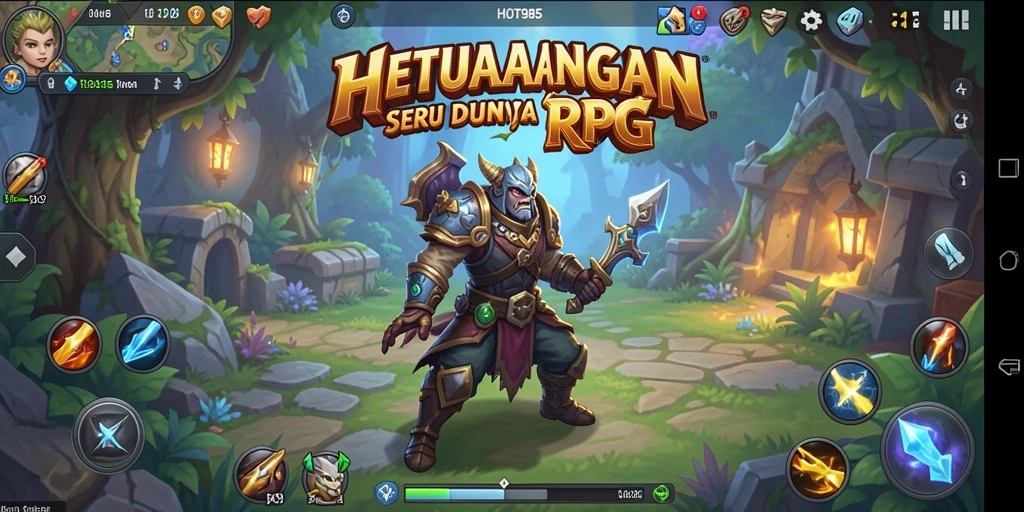 Tampilan seru gameplay RPG dengan pertempuran epik.