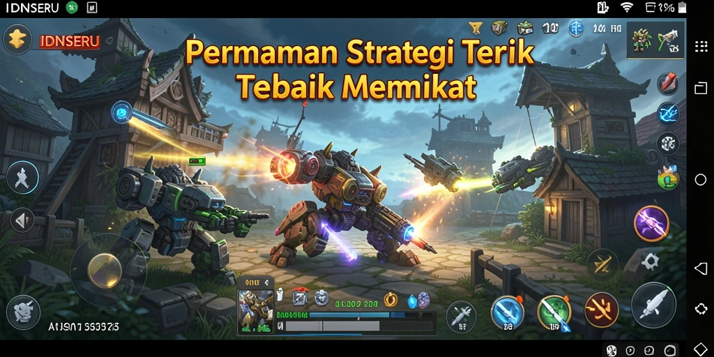 Screenshot IDNSERU menunjukkan aksi strategis yang seru dalam gameplay.