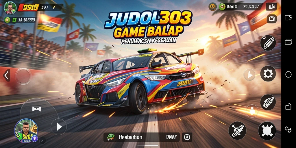 Tampilan menarik dari gameplay balap JUDOL303 yang mendebarkan.