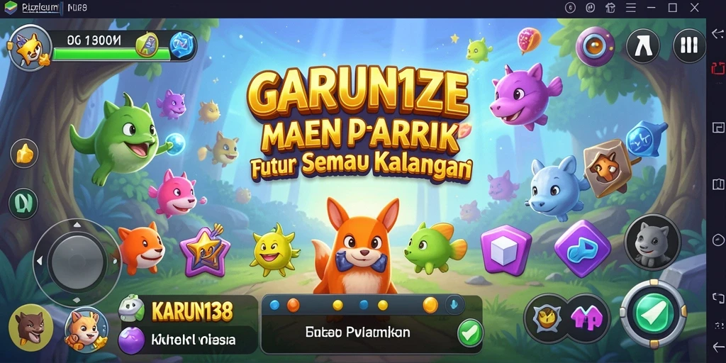 Menggambar gameplay seru dari game Puzzle KARUN138.