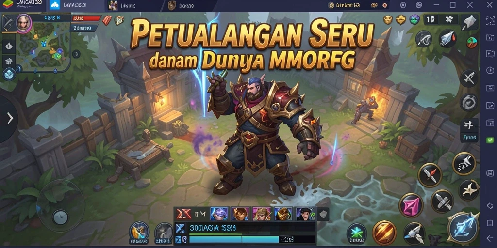 Tangkapan layar menampilkan aksi seru dalam game MMORPG.