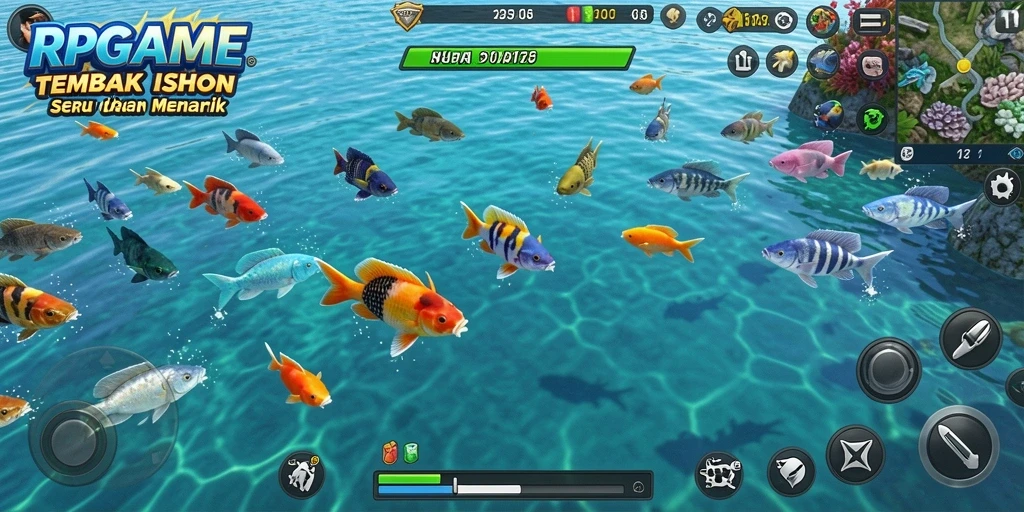 Screenshot RPGAME menampilkan aksi tembak ikan yang seru dan menegangkan.