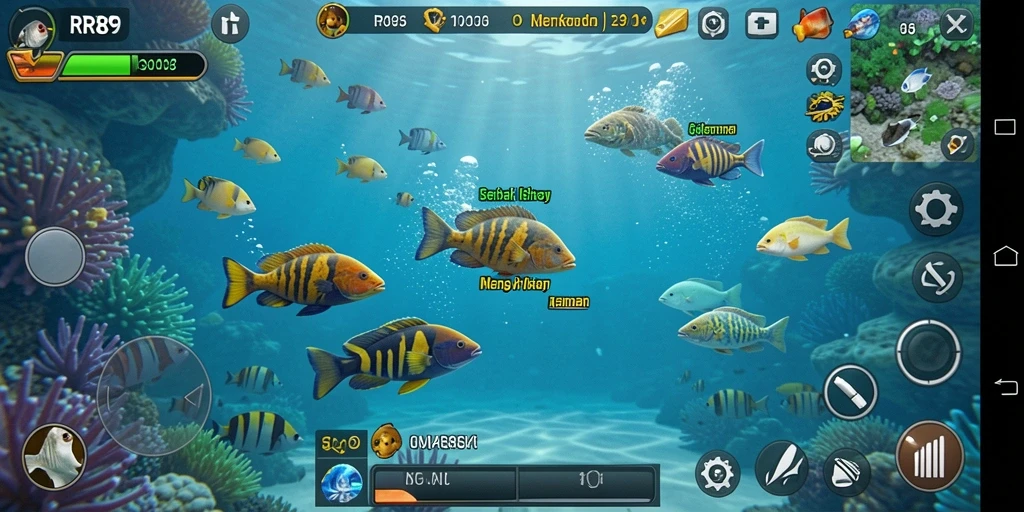 Tampilan menakjubkan dari gameplay Tembak Ikan di RR89.