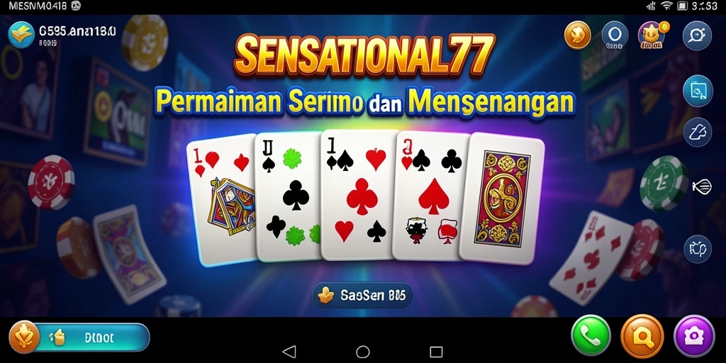 Tampilan menarik dari gameplay SENSATIONAL77 dalam permainan Domino.