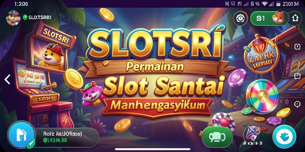 Gameplay SLOTSRI menampilkan slot yang penuh warna dan menarik.