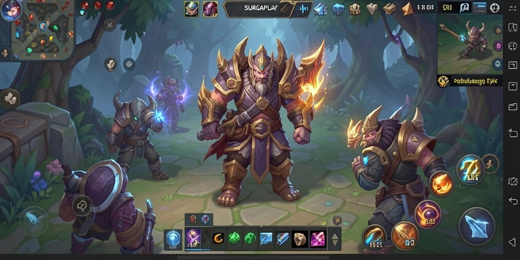 Screenshot gameplay SURGAPLAY menunjukkan aksi seru dalam MMORPG.