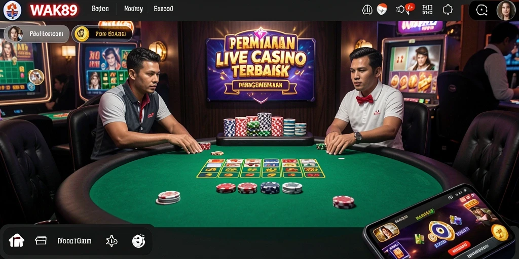 Screenshot gameplay Live Casino WAK89 yang menarik dan menegangkan.
