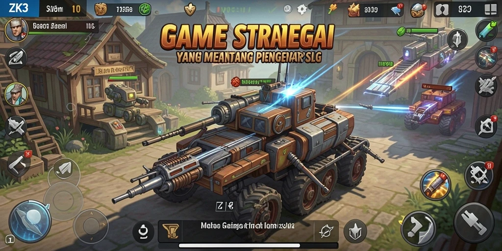 Tampilan gameplay ZK3 menampilkan strategi dan taktik dalam SLG.